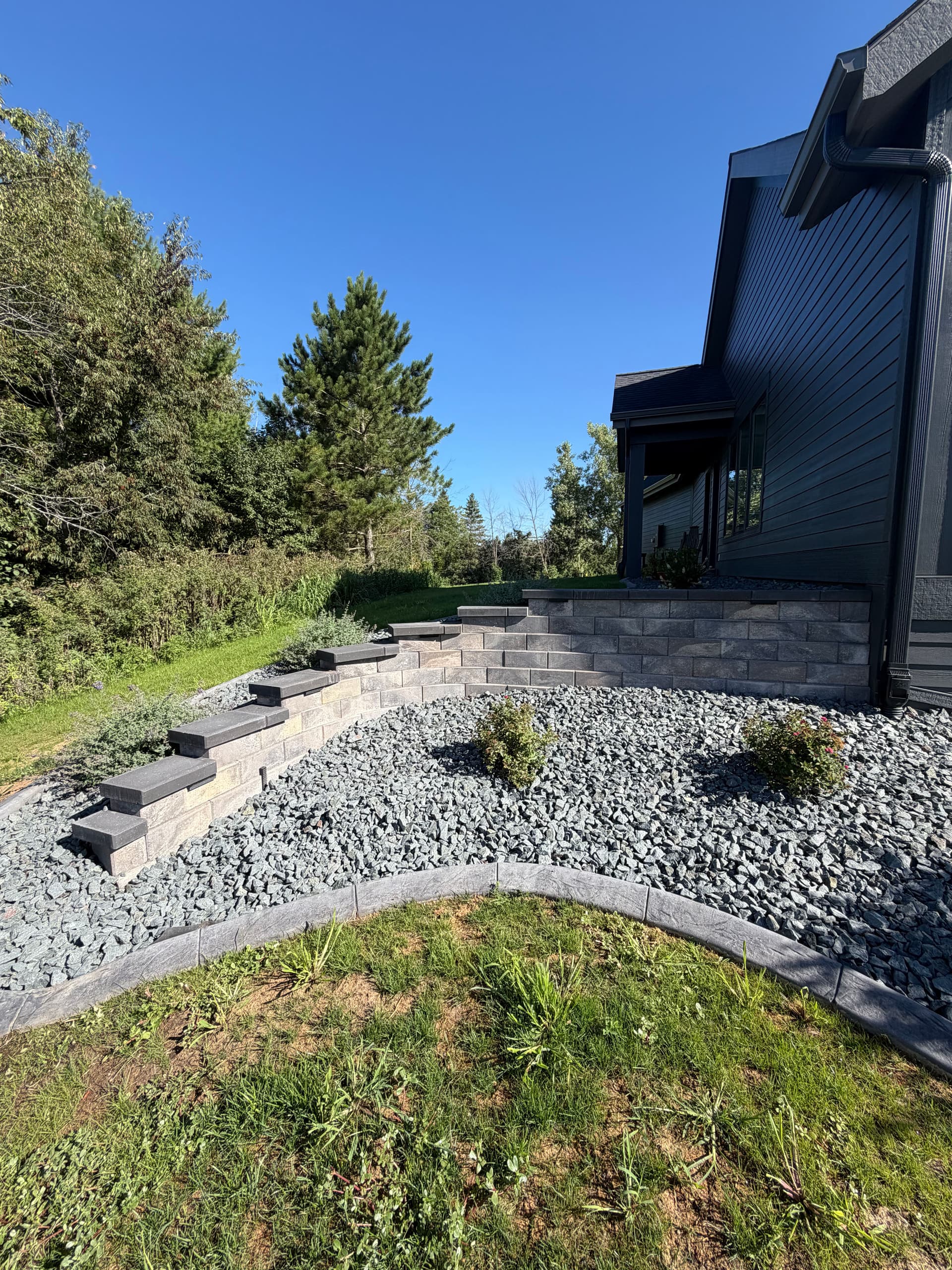 Gallery photos for Retaining Walls, Curb Edging and Landscaping Built for a Sloped Property: Image #5