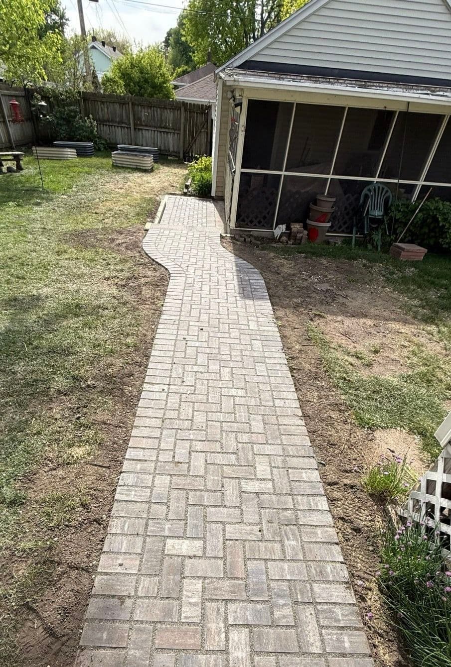 Gallery photos for Permeable Paver Walkway Solves a Real Backyard Drainage Problem: Image #2