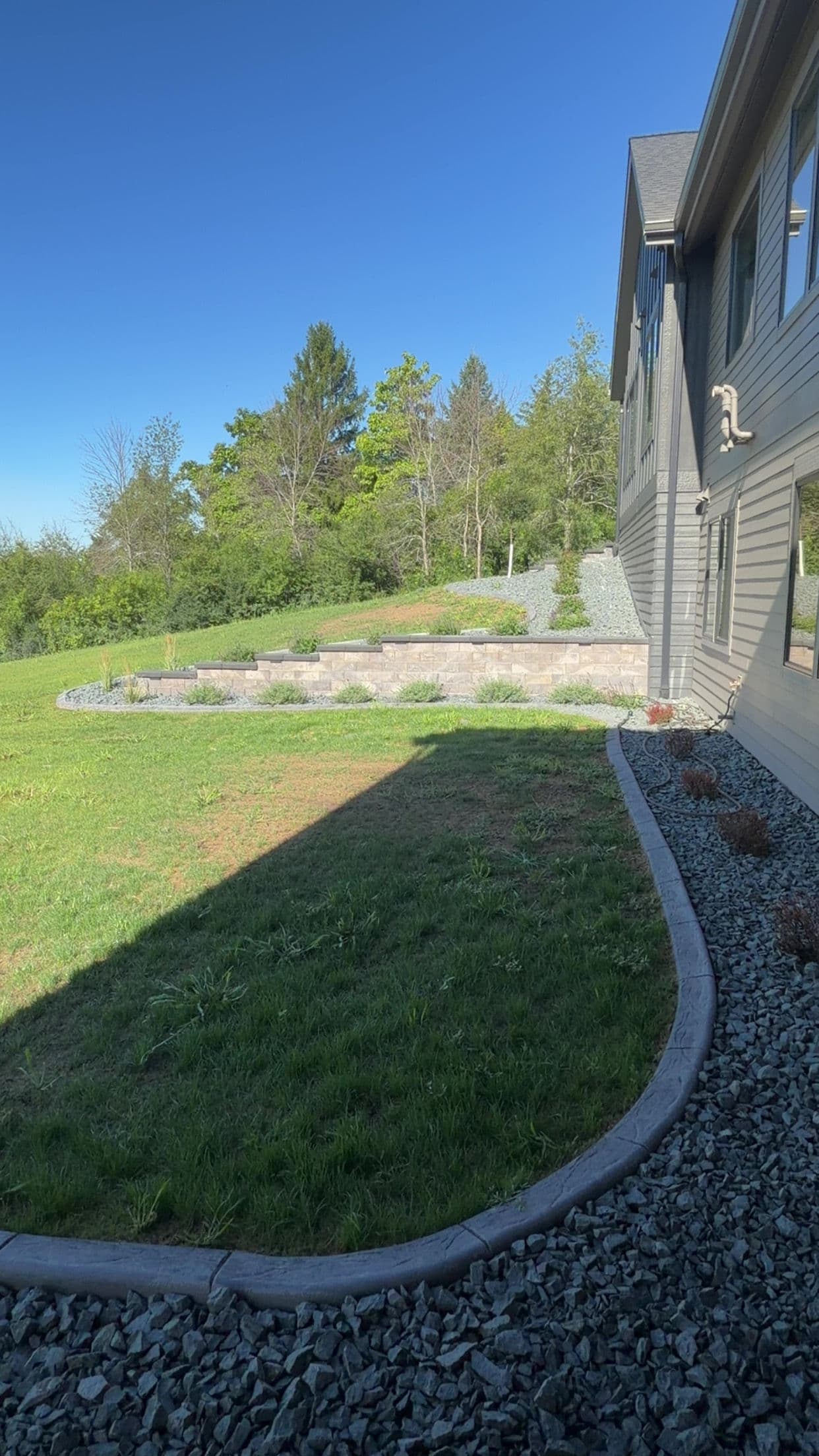 Gallery photos for Retaining Walls, Curb Edging and Landscaping Built for a Sloped Property: Image #6